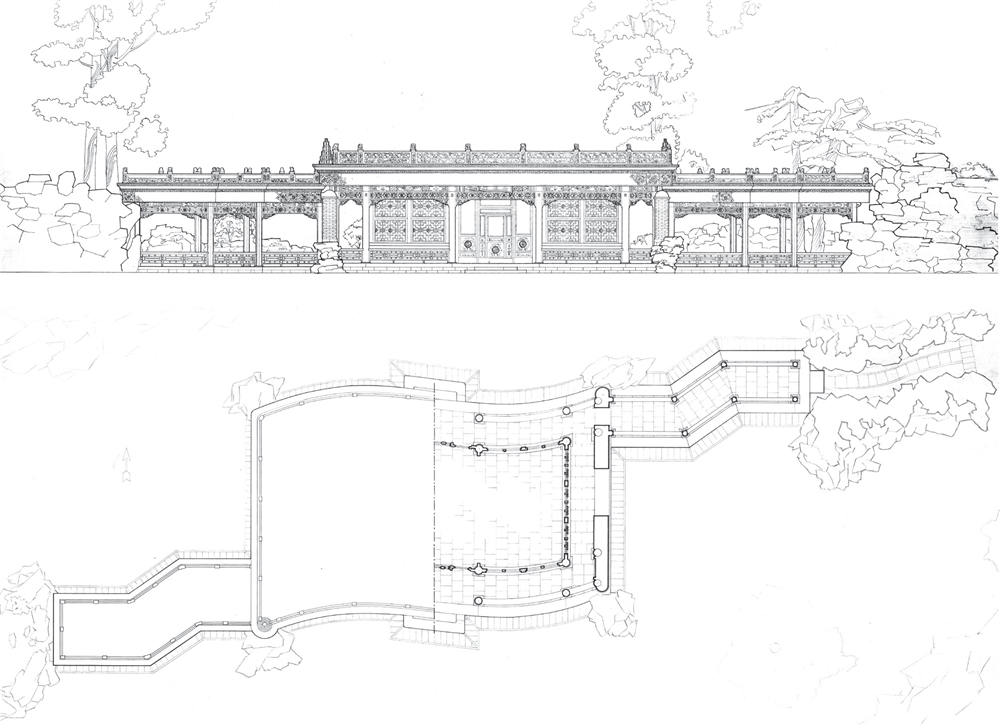 1957年颐和园福荫轩测绘图